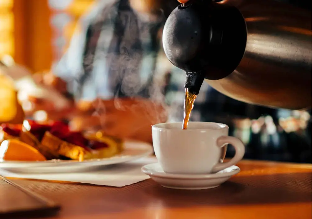 fresh coffee being poured
