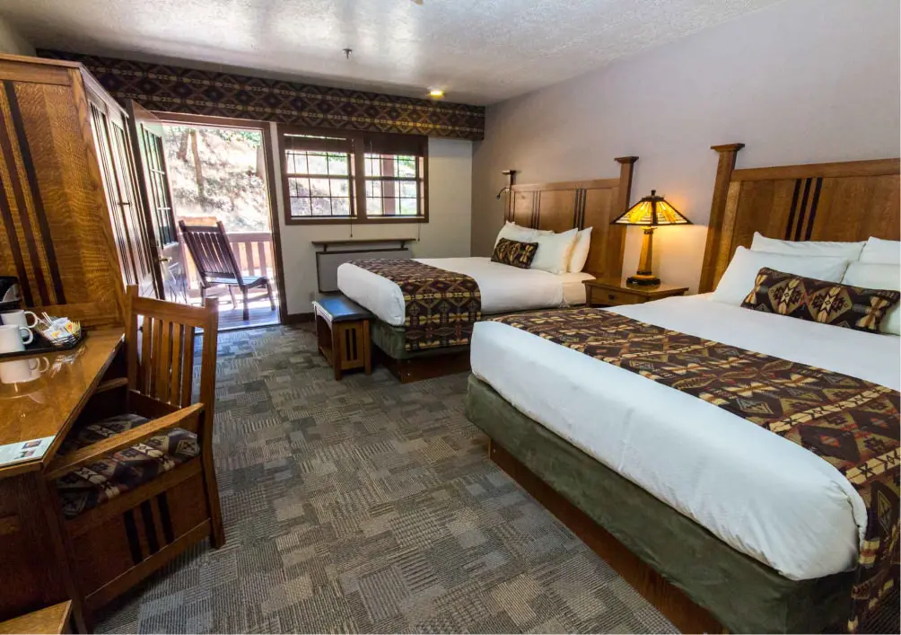 inside a room at zion lodge