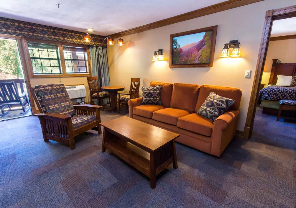 inside a zion lodge lodge suite