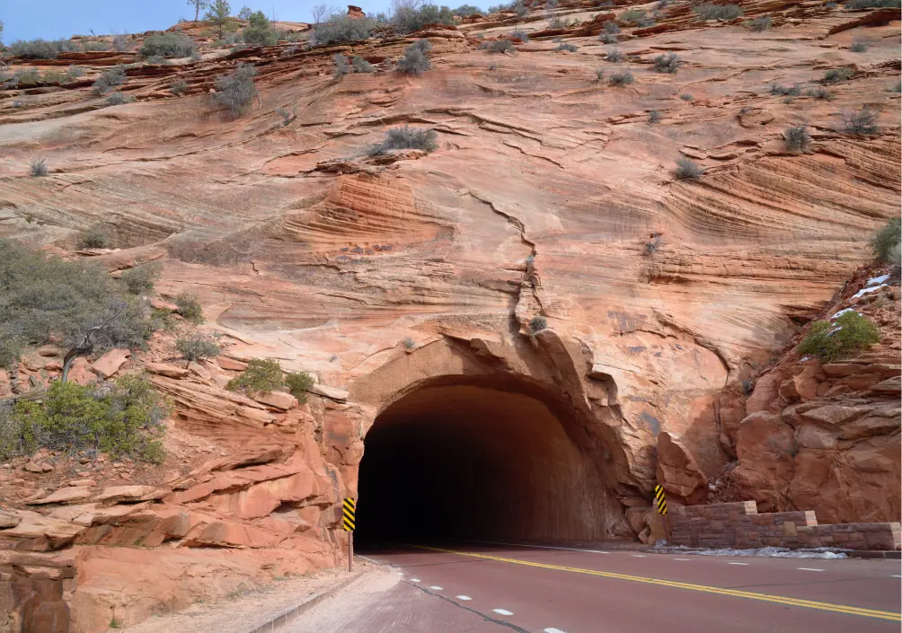 the tunnel entrance