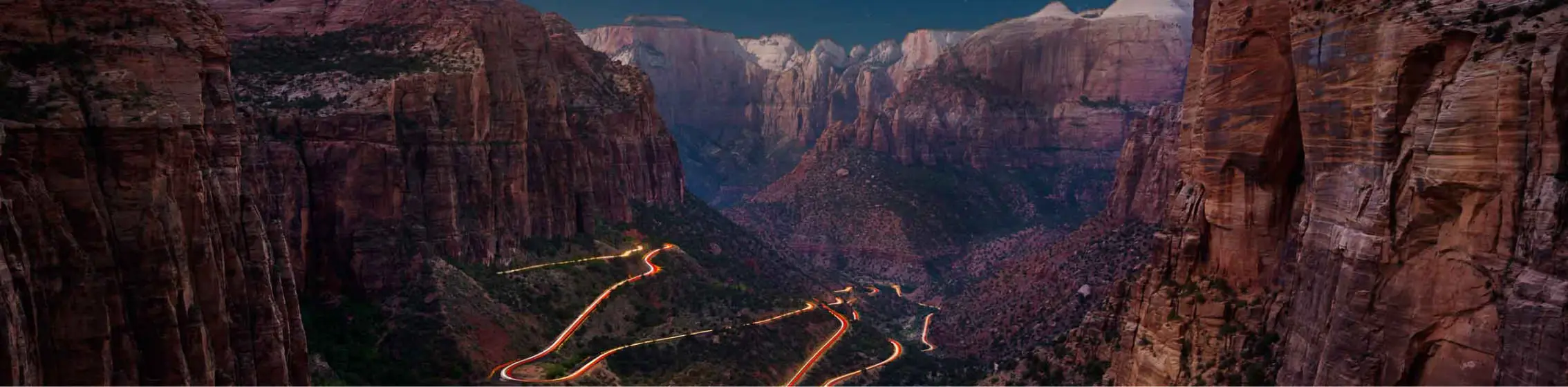 Zion Canyons in the evening