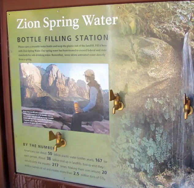 bottle filling station sign