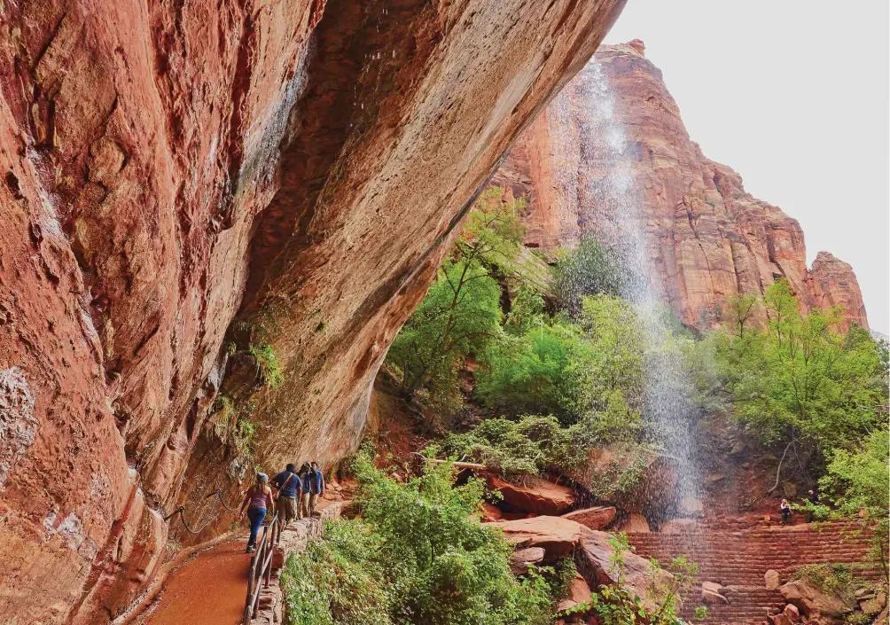 hikers at Zion