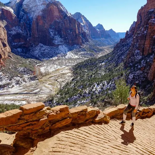 angels landing in the winter