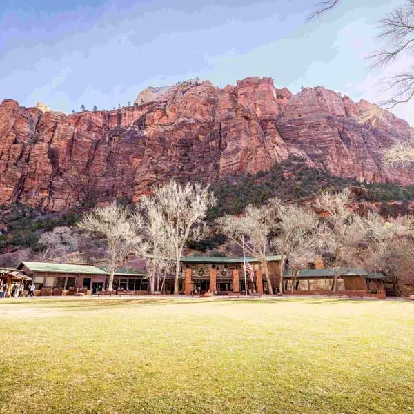 zion lodge in winter